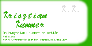 krisztian kummer business card
